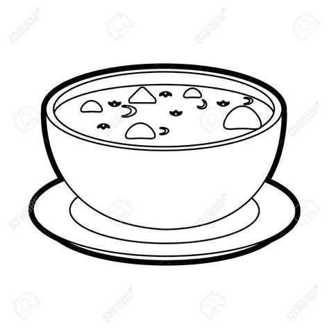 Soup Bowl Clipart Black And White