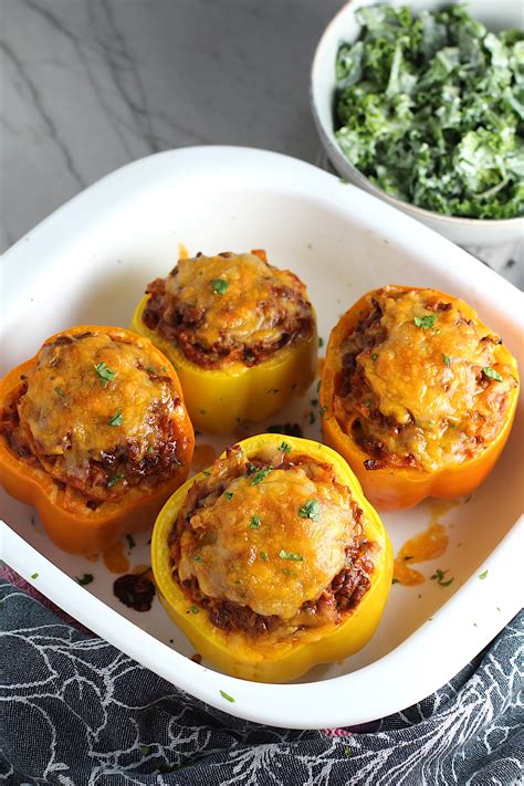 Tex Mex Stuffed Peppers without Rice - Talking Meals