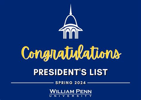 Presidents List Spring 24 - William Penn University
