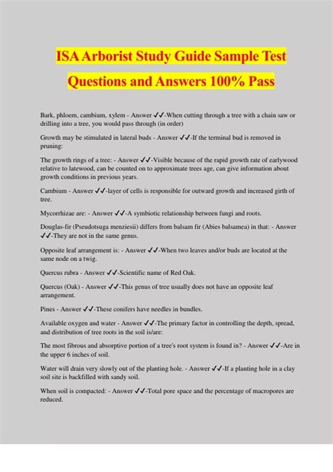 Image result for Arborist Certification Study Guide Test