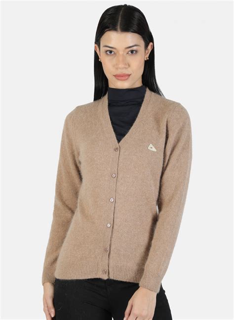 Buy Women Brown Solid Cardigan Online in India - Monte Carlo