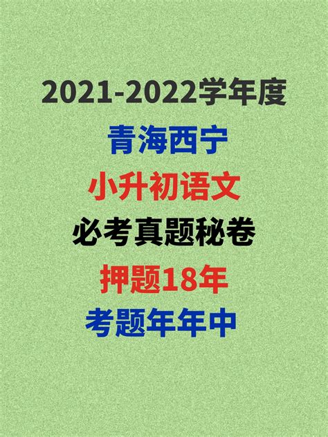 2021青海西宁小升初语文试卷公布 - 哔哩哔哩