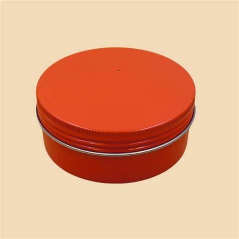 Round Red Aluminum Tins is Good For Cosmetic and Candles