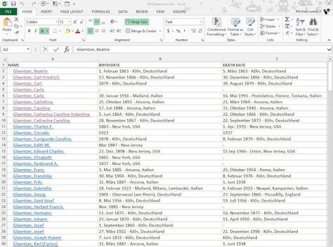 Using Excel for Genealoy Tracking 的图像结果