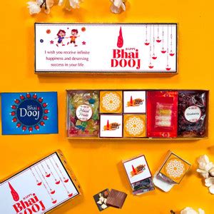Expelite Bhai Dooj Gift for Brother Dryfruits, Chocolate, Tika Thali ...