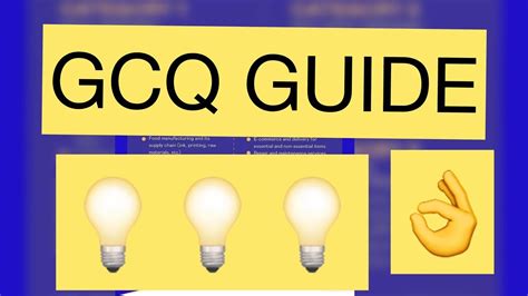 GCQ guide - YouTube