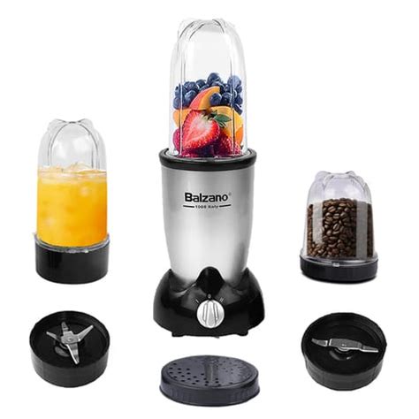 Balzano Bullet Mixer Grinder 500W, 3 Jars, 2 Blades, 3 Lids, Blender ...