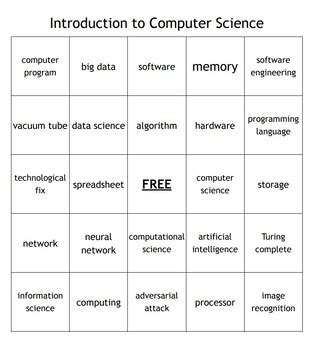 Image result for GCSE Computer Science Bingo