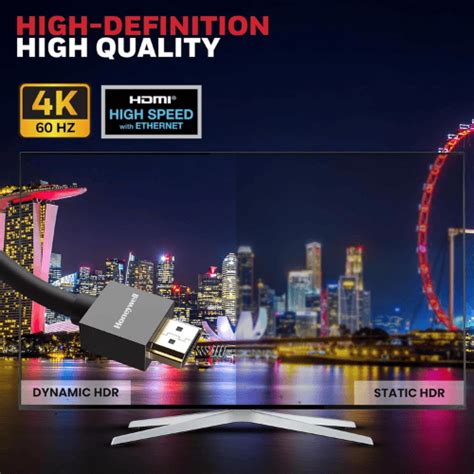 Buy Honeywell HDMI Cable v2.0 with Ethernet, 3D/4K@60Hz Ultra HD ...