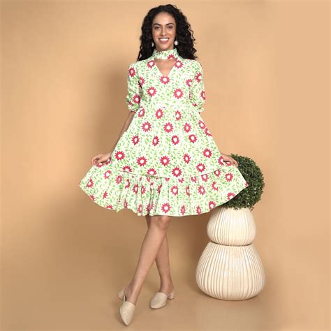 Nuru White Two Tiered Cotton Short Dress – thesotr.com