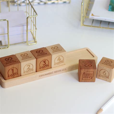 Employee Anniversary Gift - Desktop Blocks - Smiling Tree Gifts