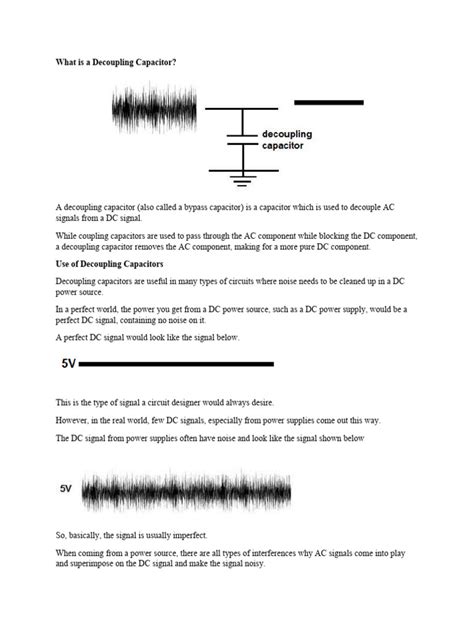 Image result for Decoupling Capacitor Working