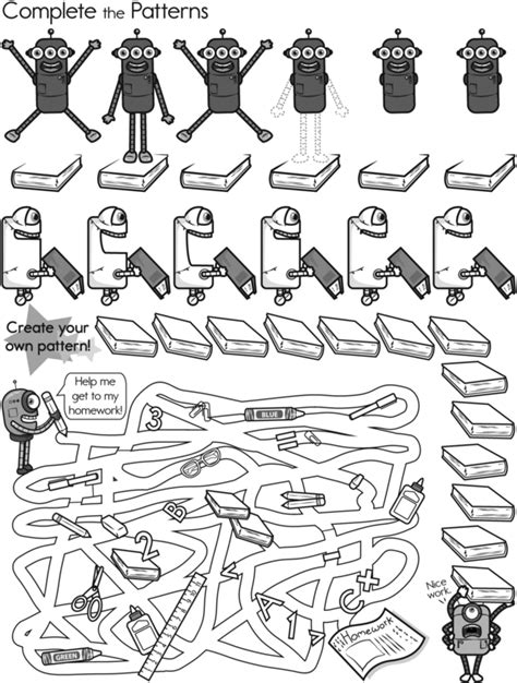 Robot Numbers Worksheet 的图像结果