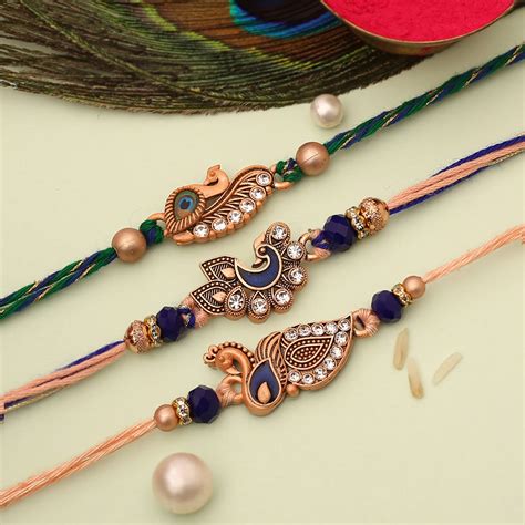 Rose Gold Peacock Rakhi – The Purple Tree