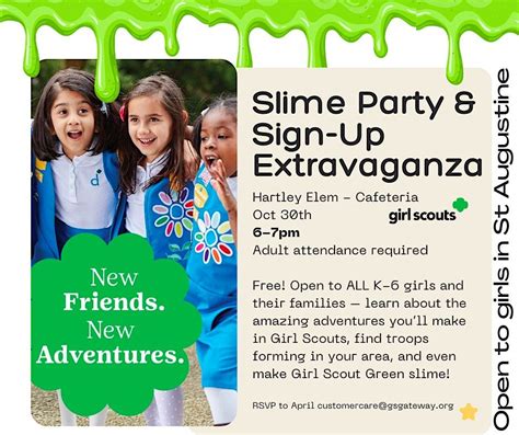 Slime Party & Sign-Up Extravaganza with the Girl Scouts @ Hartley Elem ...