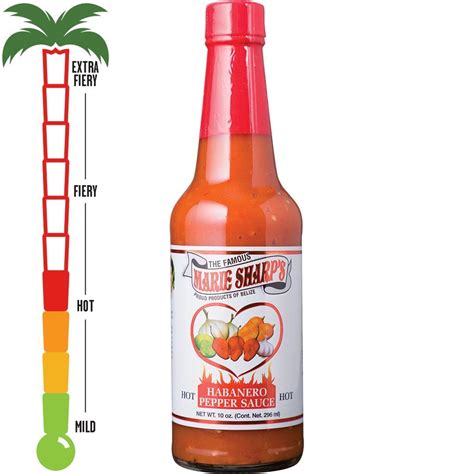 Marie Sharp's Hot Pepper Sauce Belize 10 oz with Habanero, Carrots ...