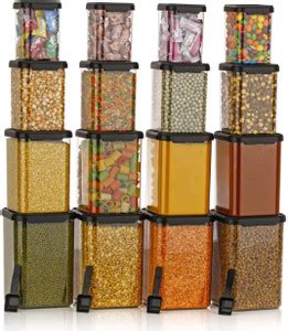 METGUNZ Plastic Grocery Container - 1400 ml, 900 ml, 650 ml, 350 ml ...