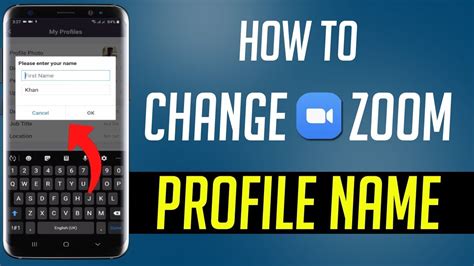 How To Change Zoom Profile Name - YouTube