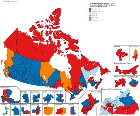 Canadian Election 2015 Map