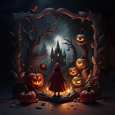 Download Ai Generated, Halloween, Little Girl. Royalty-Free Stock ...
