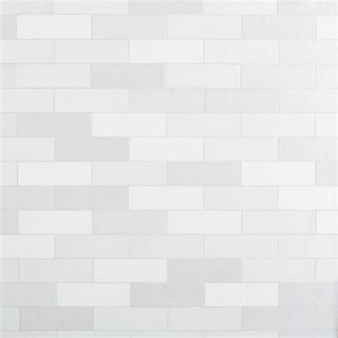 Zellige Pearl Opal Polished White Ceramic Tile | Floor and Decor
