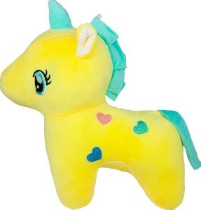 CREATIVEVILLA CUTE YELLOW UNICORN HORSE PLUSH STUFFED SOFT TOY ...