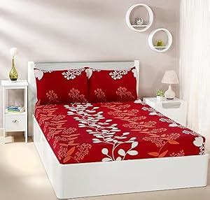 Sk Brothers Enterprise Ruby Foliage Double Stylish Latest Bedsheet with ...
