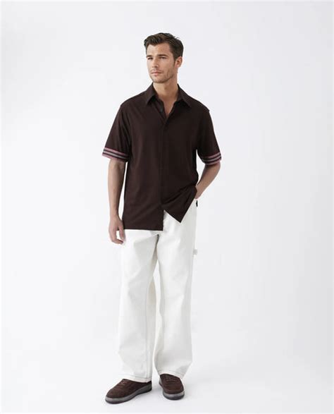 Buy Oble - Dark Brown Relaxed Fit Striped Print Shirt| Rare Rabbit