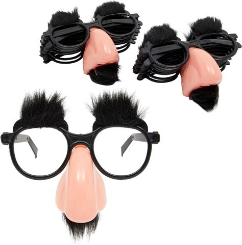 Amazon.com: 12 Pack Funny Nose Disguise Glasses with Mustache, Birthday ...