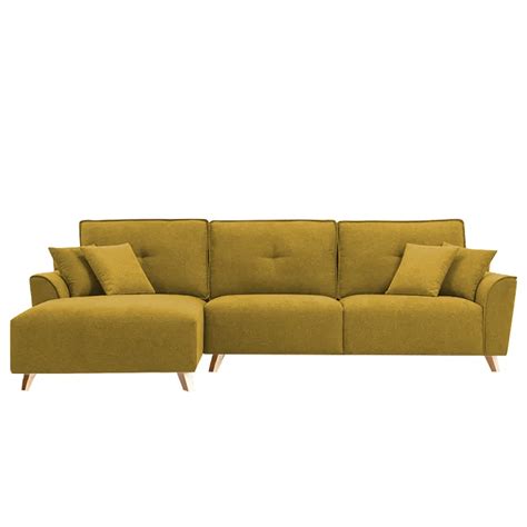 Antonio LHS 4 Seater L Shape Sofa Set for Living Room (Yellow Premium