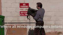 Image result for Throw Computer GIF