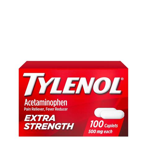 Amazon.com: Tylenol Extra Strength Caplets with 500 mg Acetaminophen, Pain Reliever and Fever ...