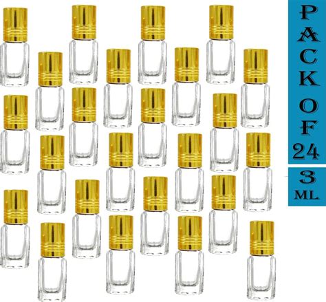 Wildplay Pack of 24 Empty Roll On Bottles for Essential Oil, Perfume ...