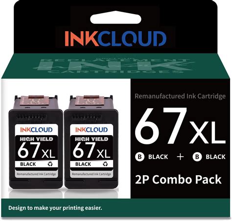 Amazon.com: Valinkso Remanufactured 67XL Black Ink Cartridges ...