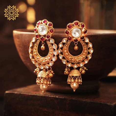 Buy Antique Earrings Online | Antique Earrings by Manubhai.