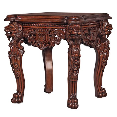 Buy Design Toscano Lord Raffles Grand Hall Lion Leg Side End Table, 26 ...