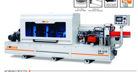 Gorsan GE-1610 Smart Automatic Edge Bander, Half Round Cutter, Tongue ...