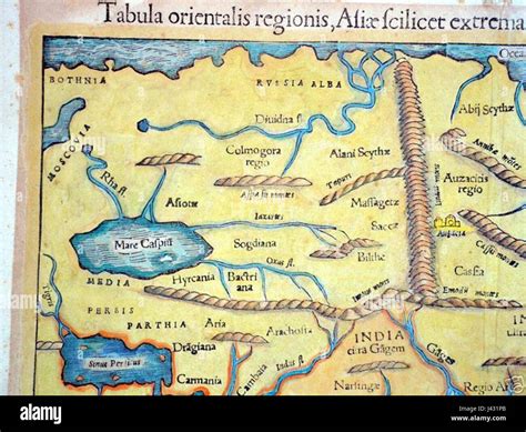 Map of Asia (1560) northwest Stock Photo - Alamy