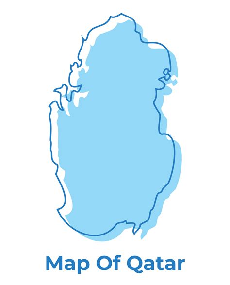 Qatar simple outline map vector illustration 36062771 Vector Art at Vecteezy