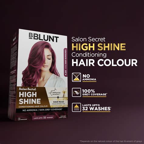High Shine Conditioning Hair Colour - Wine Deep Burgundy (Shade 4.20 ...