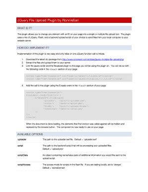 Fillable Online JQuery File Upload Manual.pdf Fax Email Print - pdfFiller