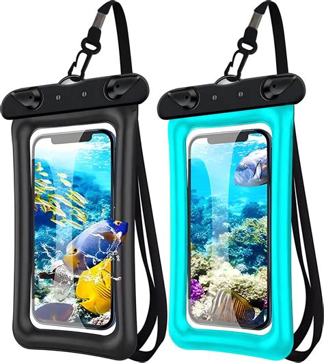 Amazon.com: 2 Pack Waterproof Floating Phone Pouch IPX8 Floatable ...