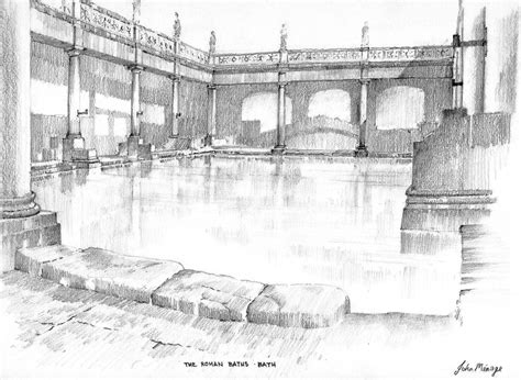 Roman Bath Drawing