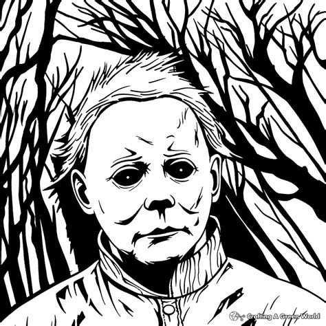 Horror Michael Myers Coloring Pages