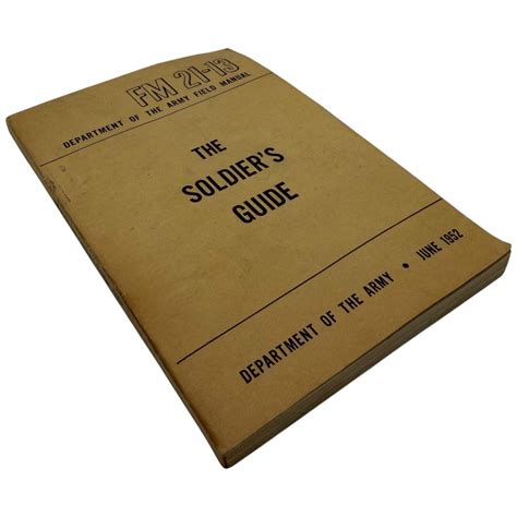 US Army FM 21-13 the Soldier's Guide Field Manual June 1952 Vintage ...