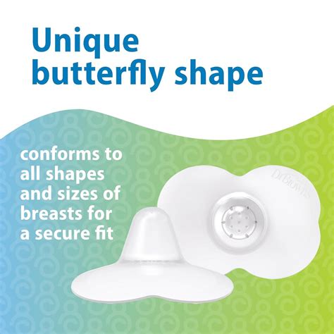 Dr. Brown’s Butterfly Breastfeeding Nipple Shields for Protecting Sore, Flat or Inverted Nipples ...