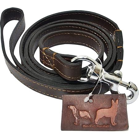 Skora Genuine Leather Dog Leash 7 Foot Long 1/2 Inch Wide Dog Training ...