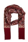 Buy Maroon Embroidery Floral Pattern Shawl by SHINGORA Online at Aza ...