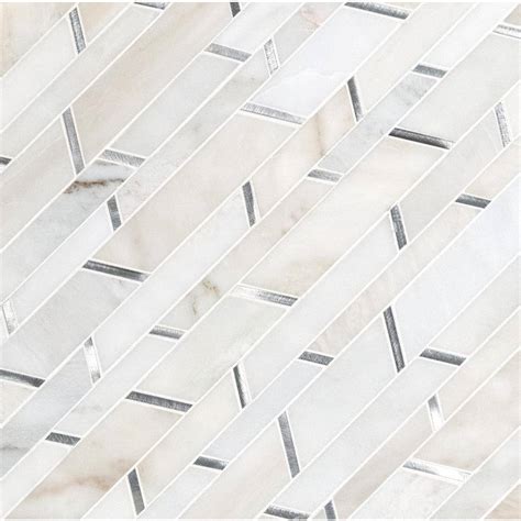 Buy Metro Silver 12.09 in. x 12.19 in. Glossy Metal Floor and Wall Tile ...
