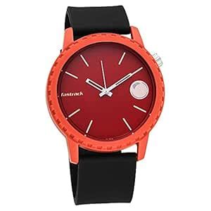Fastrack Unisex Silicone Analog Red Dial Watch-38039Pp16W, Band Color ...